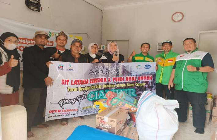 Bantuan Pundi Amal Al-Ummah SIT Latansa Cendekia Sampai di Cianjur 