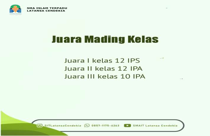 Pengumuman Juara Mading Kelas 2021